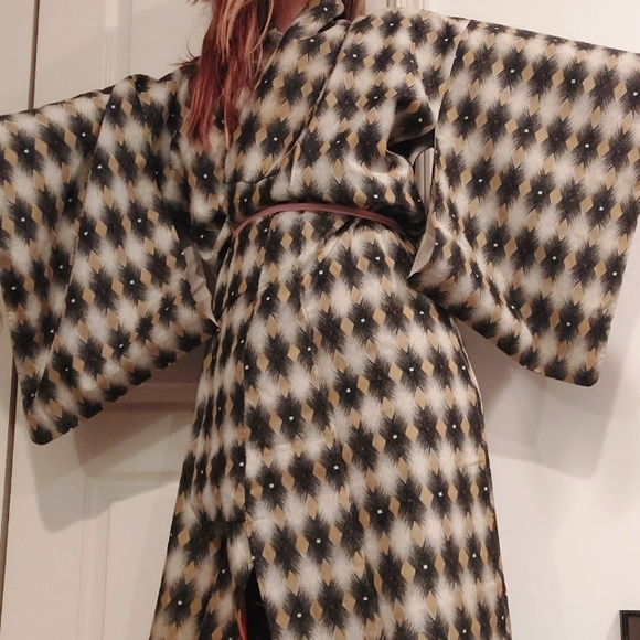 Vintage Other - Vintage 30's - 40's geometric Art Deco silk kimono from Japan
